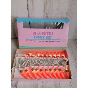 vintage Silvestri Easter carrot string set light up 20 count spring
